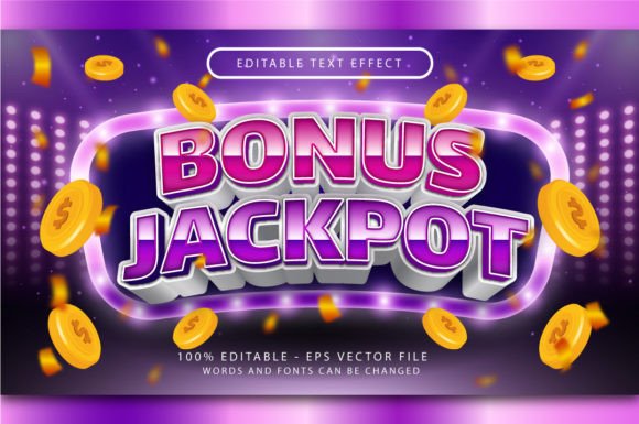 Bonus Jackpot 3D Editable Text Effect Guide