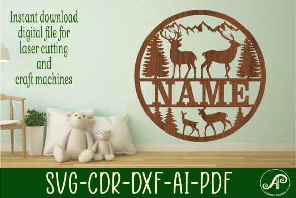 Crafting Personalized Decor with the Deer Name Sign SVG Cut File