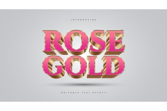 Strategic Visual Impact: Leveraging the 3D Rose and Gold Text Style Effect for Brand Positioning