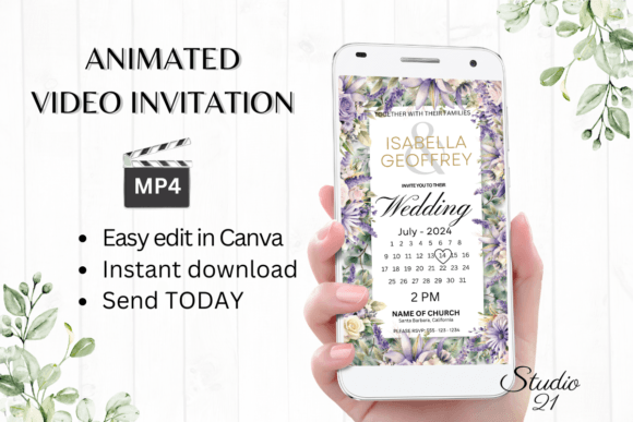 Streamline Your Wedding Planning with the Digital Wedding Invitation W8410B