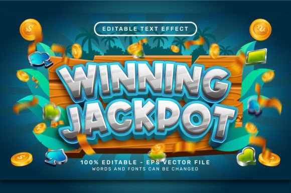 Winning Jackpot 3D Text Effect for Designers